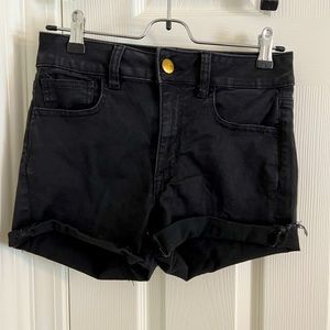 American eagle high waisted black shorts